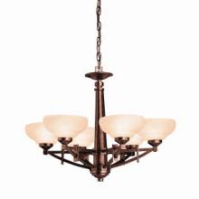 Kichler 1727OAU - Six Light Olde Auburn Up Chandelier