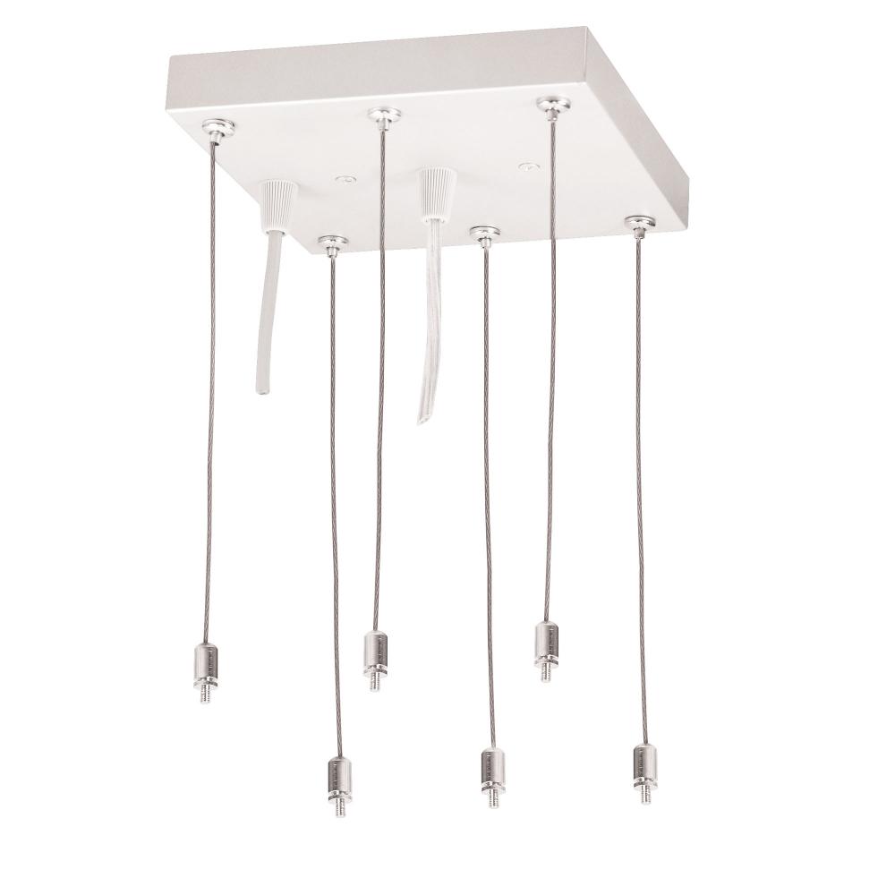 Pendant Mounting Kit with Canopy for LED Back-Lit Panels, White Finish