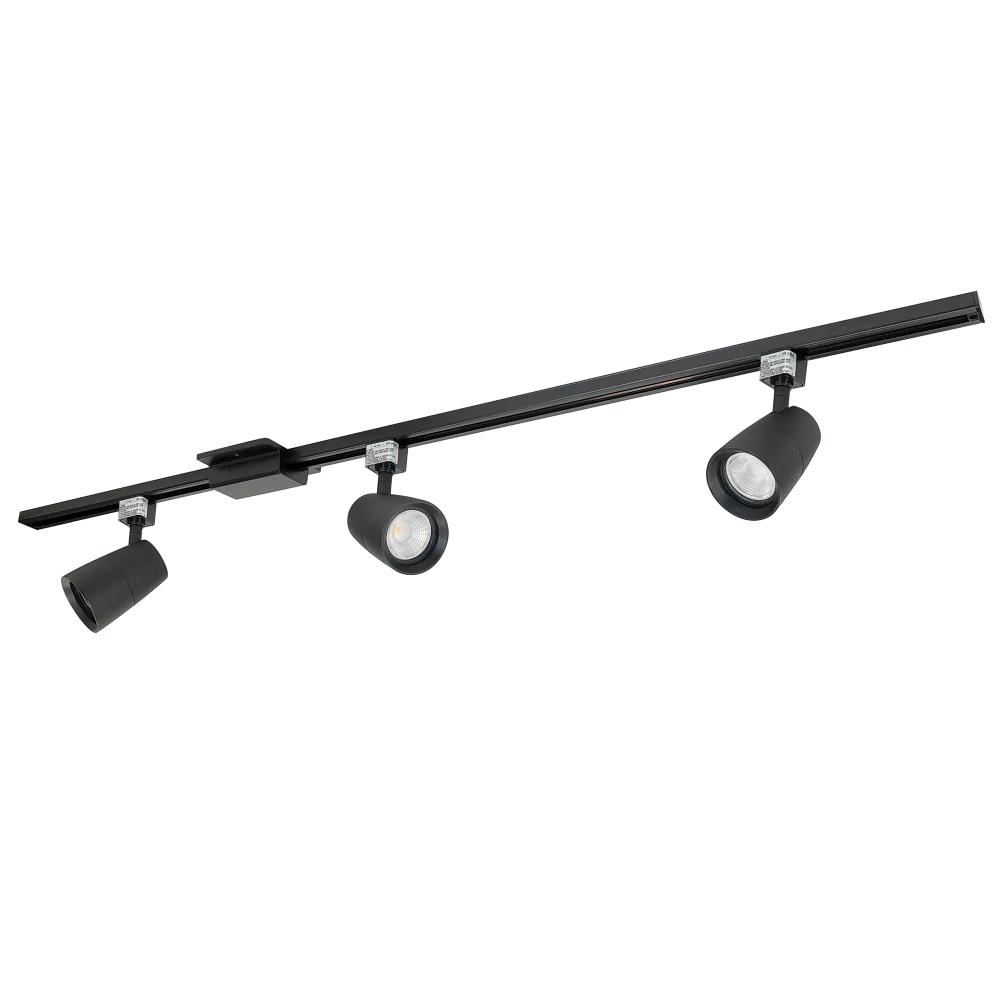 4-ft Track Pack with (3) MAC XL 1250lm LED Track Heads, 3000K, Black Finish