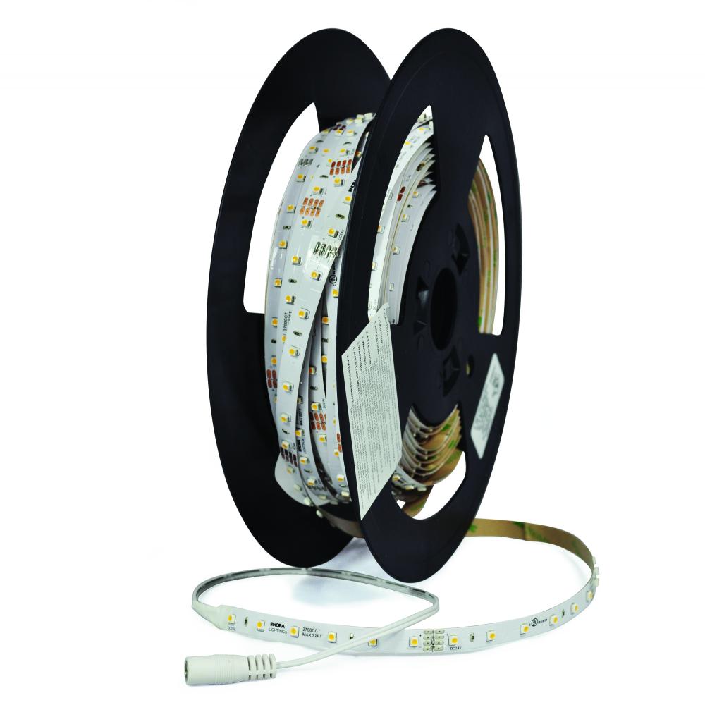 Standard 20' 24V Continuous LED Tape Light, 80lm / 1.3W per foot, 2700K, 90+ CRI