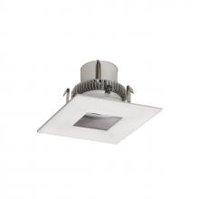 Nora NLCBC2-45527MPW/10LE4 - 4" Cobalt Click LED Retrofit, Square Pinhole, 1000lm / 12W, 2700K, Matte Powder White Flange,