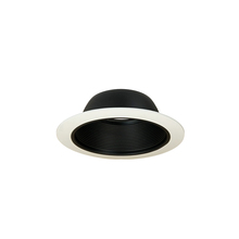 Nora NTM-30OV - 6" BR/PAR30 Stepped Baffle w/ Oversize Plastic Ring, Black/White