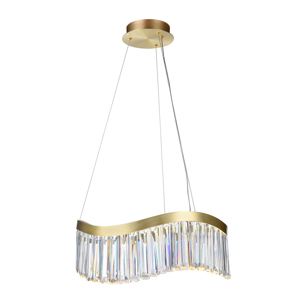 Jules Integrated LED Chandelier 19", Brass