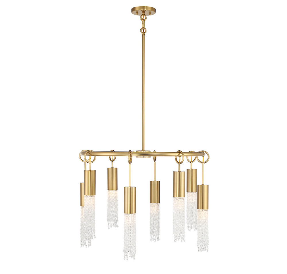 Chelsea 8-Light Chandelier in Warm Brass