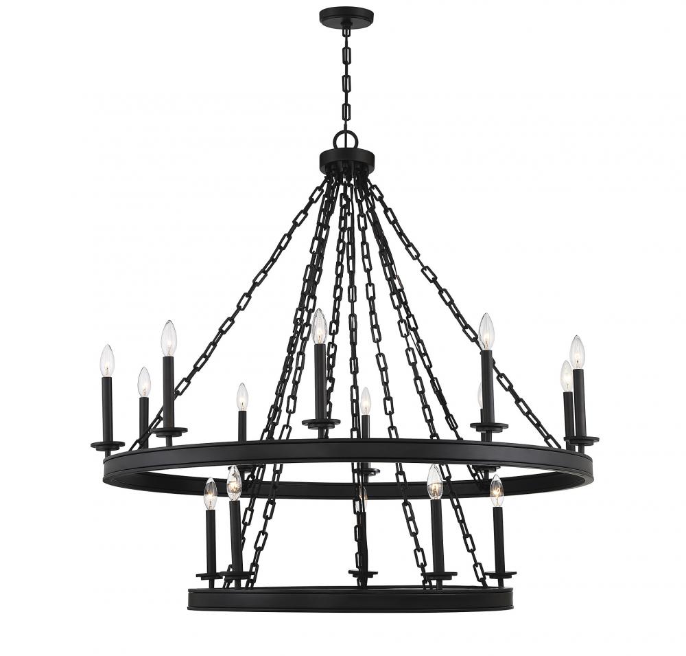 Seville 15-Light Chandelier in 
Matte Black