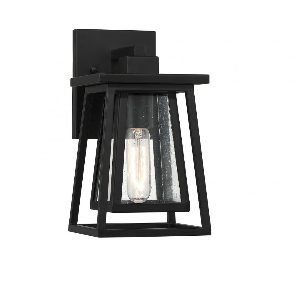 Denver 1-Light Outdoor Wall Lantern in Matte Black