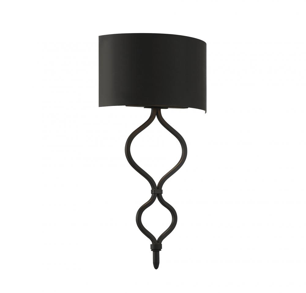 Como LED Wall Sconce in Matte Black