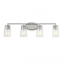 Savoy House 8-7045-4-SN - Sacremento 4-Light Bathroom Vanity Light in Satin Nickel