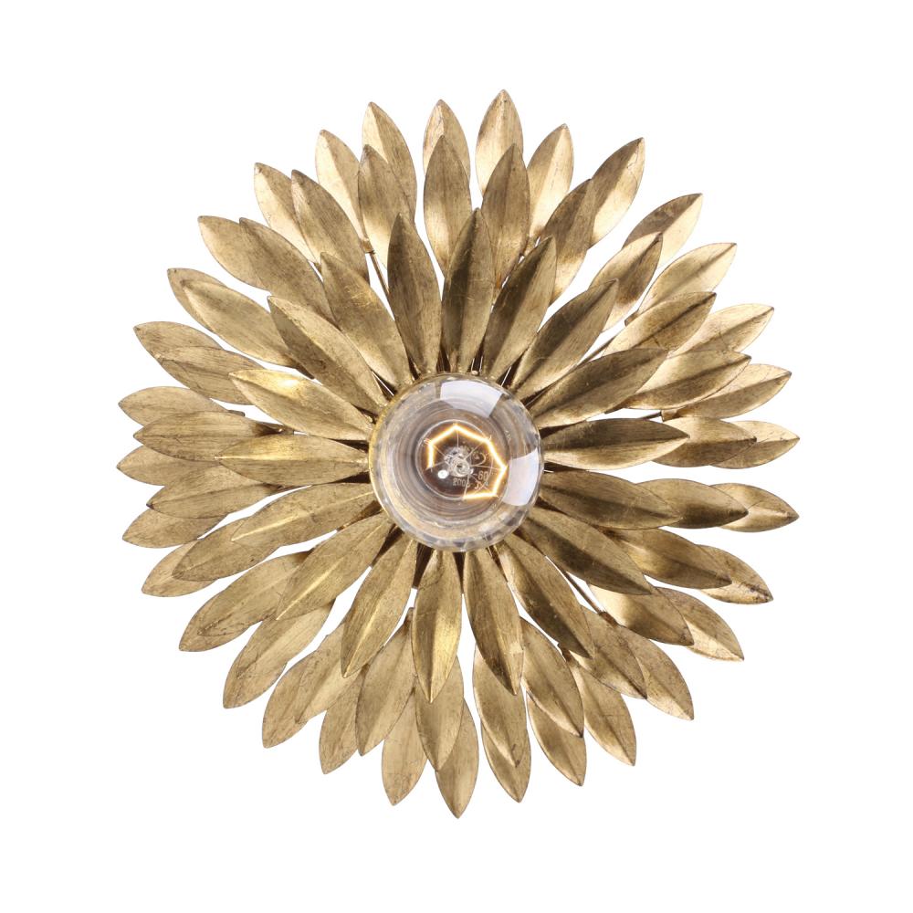 Broche 1 Light Antique Gold Sconce