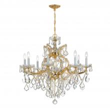  4409-GD-CL-SAQ - Maria Theresa 9 Light Spectra Crystal Gold Chandelier