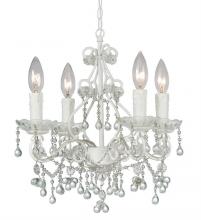 Crystorama 4514-WW-CLEAR - Paris Market 4 Light Clear Crystal White Mini Chandelier