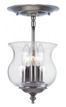 Crystorama 5715-PW - Ascott 3 Light Pewter Semi-Flush