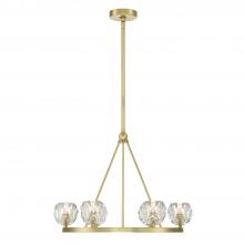 Crystorama ARA-10264-SB - Aragon 6 Light Soft Brass Chandelier