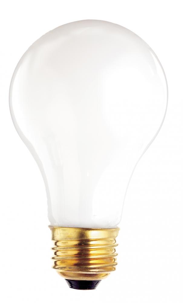 100 Watt A19 Incandescent; Frost; 2500 Average rated hours; 1100 Lumens; Medium base; 130 Volt;