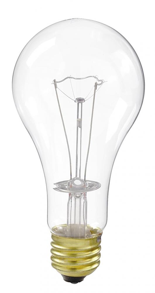 200 Watt A23 Incandescent; Clear; 2500 Average rated hours; 2900 Lumens; Medium base; 130 Volt