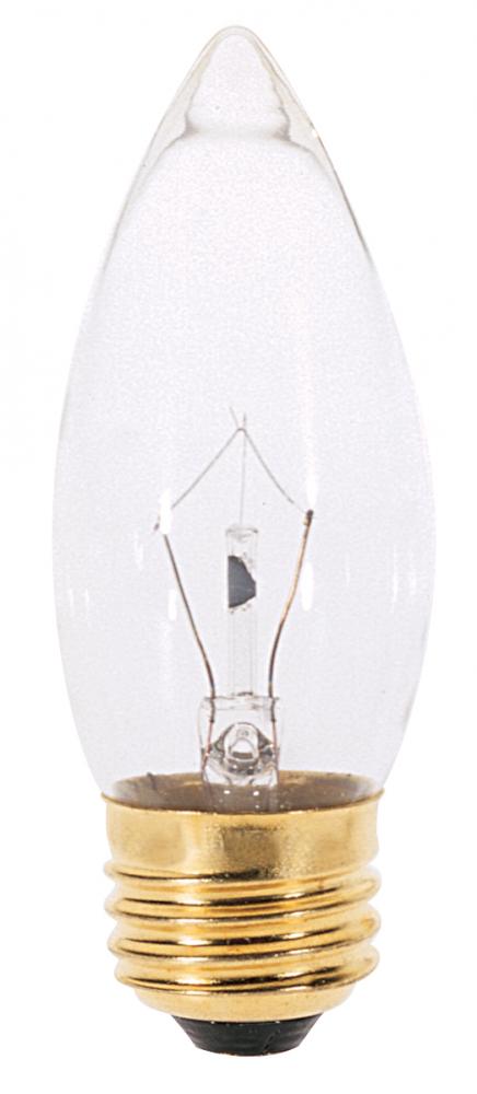 60 Watt B11 Incandescent; Clear; 2000 Average rated hours; 550 Lumens; Medium base; 120 Volt; 2-Card