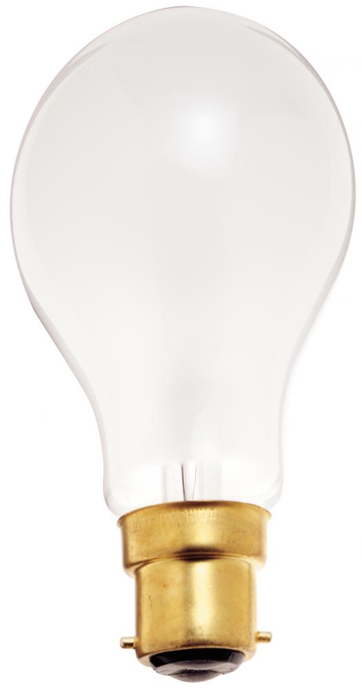 60 Watt A19 Incandescent; Frost; 2500 Average rated hours; 630 Lumens; European Bayonet base; 230