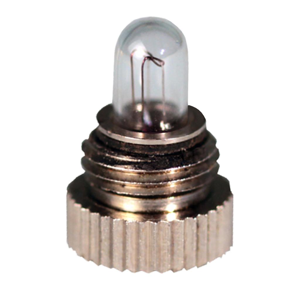 1 Watt miniature; T1 3/4; 30 Average rated hours; Knurled Screw base; 2.5 Volt