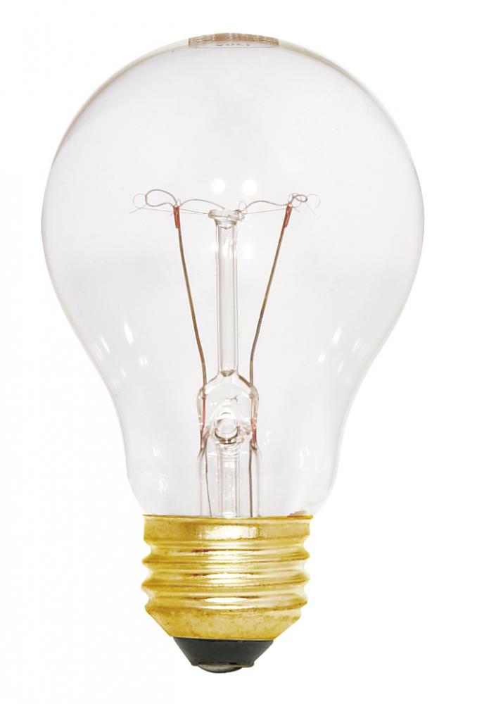 100 Watt A19 Incandescent; Clear; 5000 Average rated hours; Medium base; 130 Volt; 4/Pack