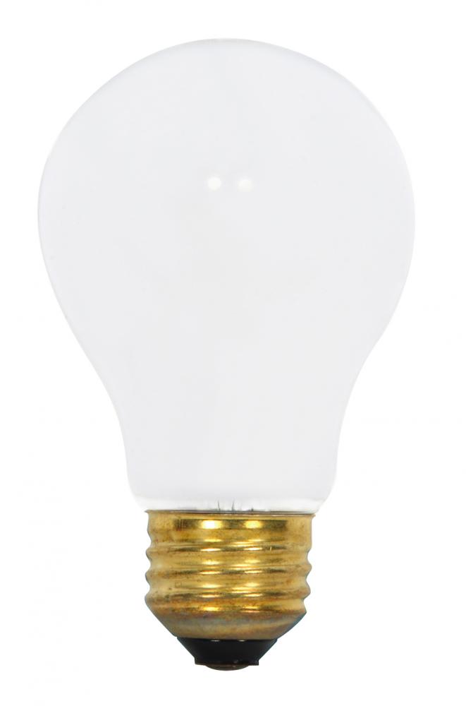 75 Watt A19 Incandescent; Frost; 5000 Average rated hours; 590 Lumens; Medium base; 130 Volt; Rough