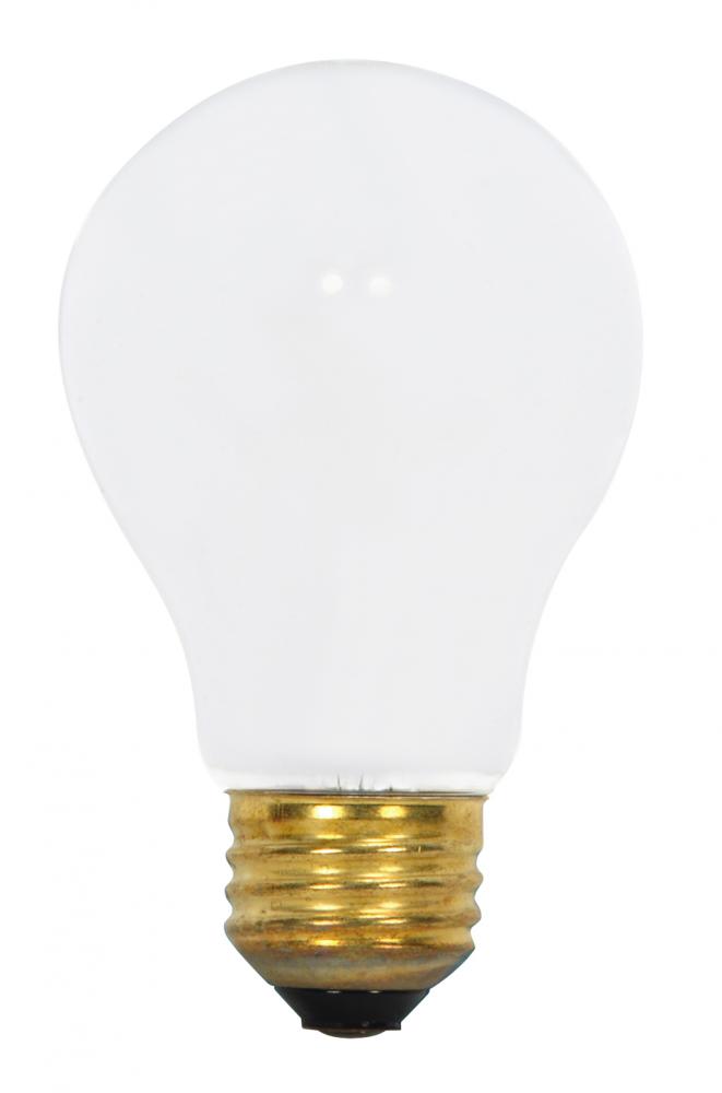 60 Watt A19 Incandescent; Frost; 5000 Average rated hours; 440 Lumens; Medium base; 130 Volt; Rough