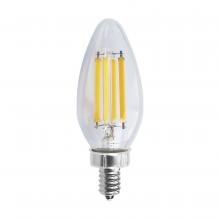 Satco Products Inc. S11385 - 8 Watt C11 LED; Clear; Candelabra base; 3000K; 90 CRI; 760 Lumens; 120 Volt