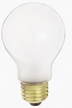 Satco Products Inc. S3969 - 50 Watt A19 Incandescent; Frost; 2500 Average rated hours; 380 Lumens; Medium base; 130 Volt; Rough