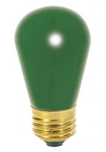 Satco Products Inc. S4562 - 11 Watt S14 Incandescent; Ceramic Green; 2500 Average rated hours; Medium base; 130 Volt; Carded