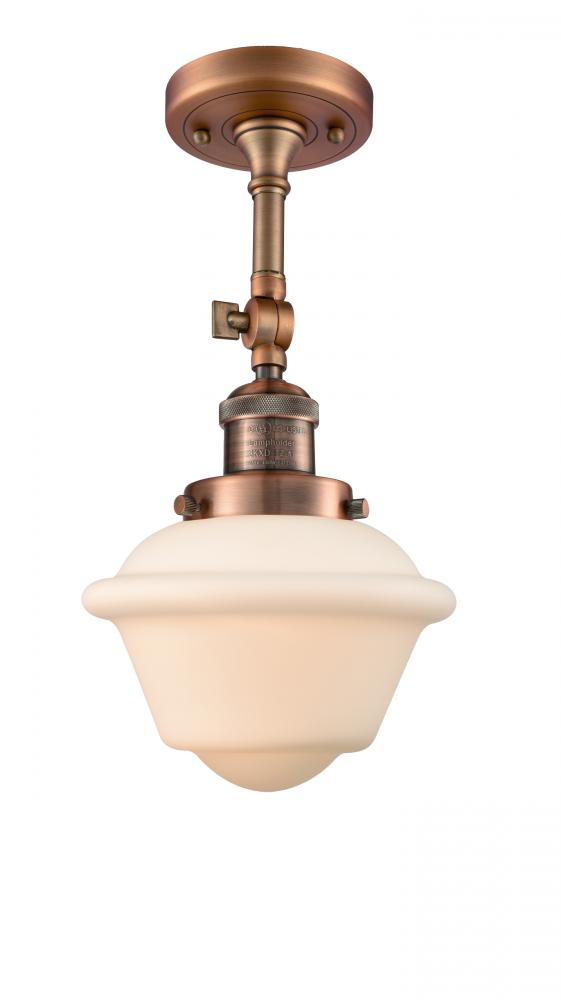 Oxford - 1 Light - 7 inch - Antique Copper - Semi-Flush Mount