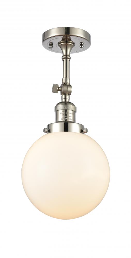 Beacon - 1 Light - 8 inch - Polished Nickel - Semi-Flush Mount