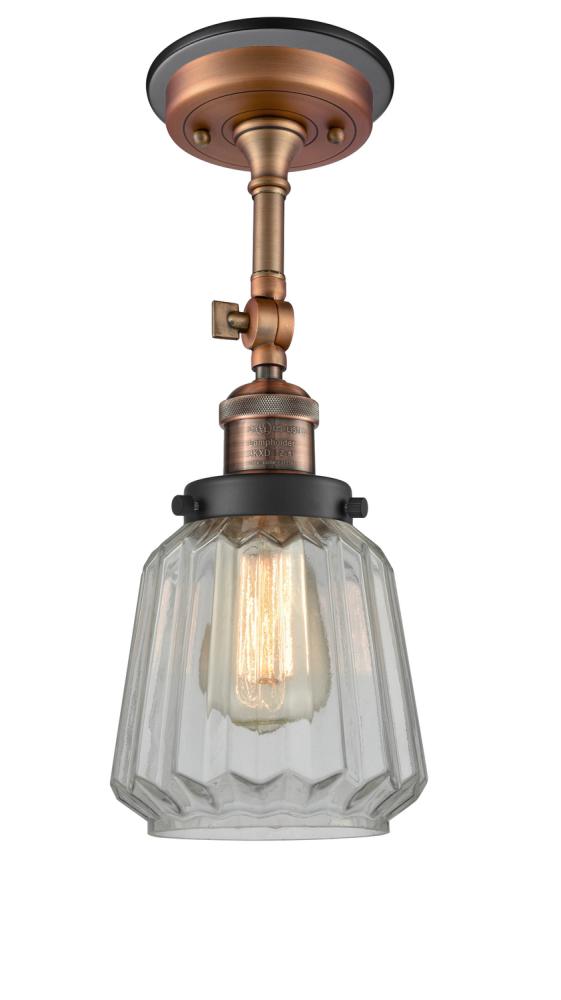 Chatham - 1 Light - 7 inch - Antique Copper - Semi-Flush Mount