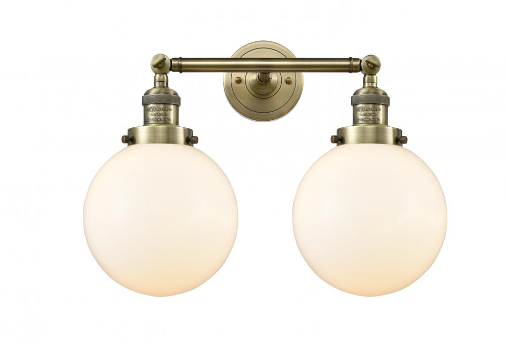 Beacon - 2 Light - 19 inch - Antique Brass - Bath Vanity Light