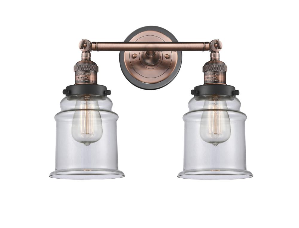 Canton - 2 Light - 17 inch - Antique Copper - Bath Vanity Light