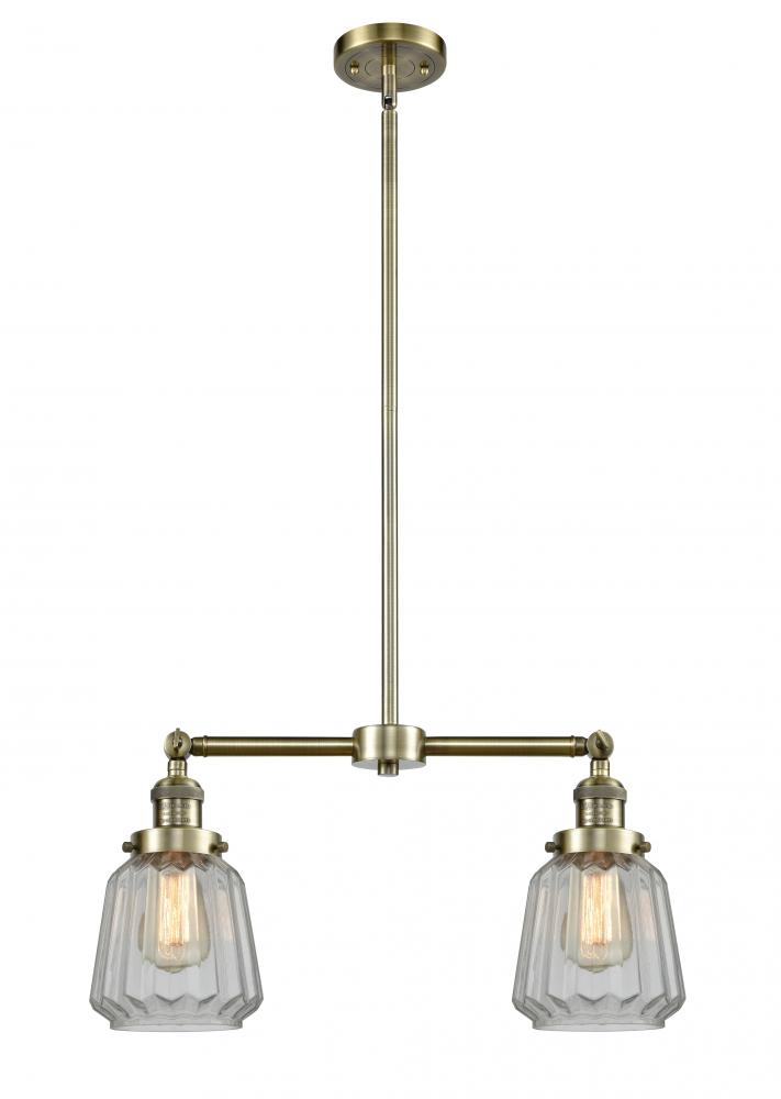 Chatham - 2 Light - 21 inch - Antique Brass - Stem Hung - Island Light