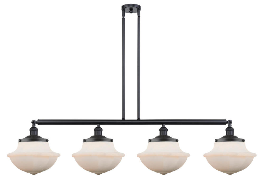 Oxford - 4 Light - 54 inch - Matte Black - Stem Hung - Island Light