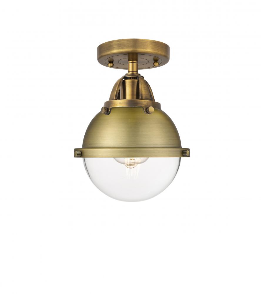 Hampden - 1 Light - 7 inch - Brushed Brass - Semi-Flush Mount