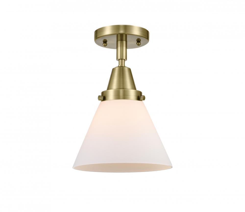 Cone - 1 Light - 8 inch - Antique Brass - Flush Mount