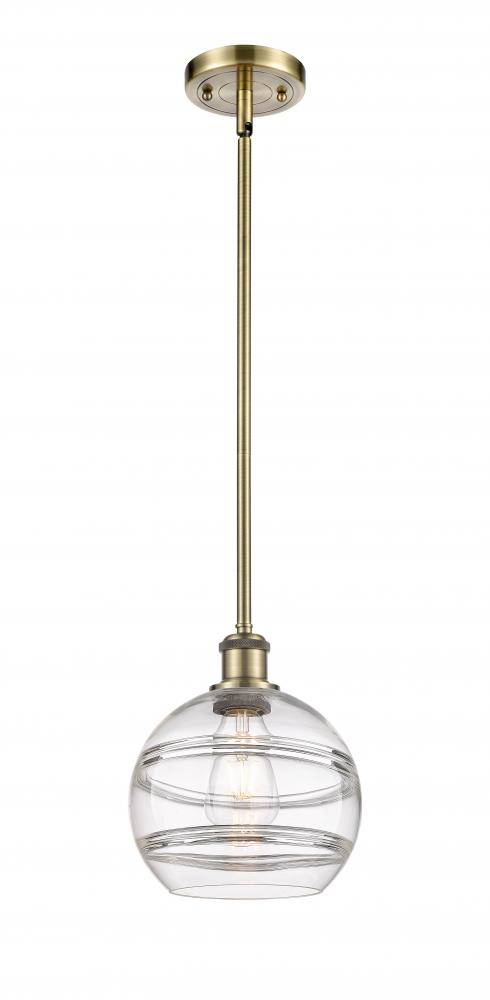 Rochester - 1 Light - 8 inch - Antique Brass - Mini Pendant