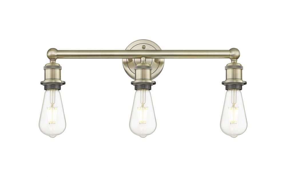 Edison - 3 Light - 20 inch - Antique Brass - Bath Vanity Light