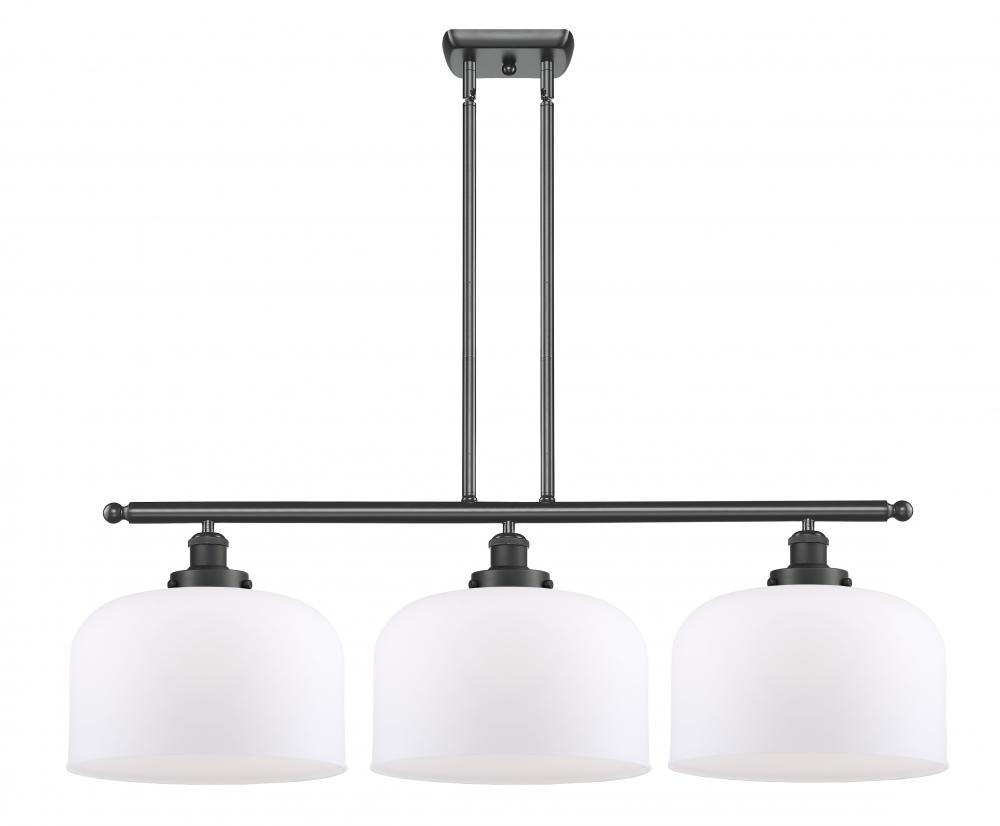 Bell - 3 Light - 36 inch - Matte Black - Stem Hung - Island Light