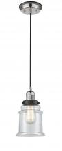 Innovations Lighting 201CBP-PNBK-G182 - Canton - 1 Light - 6 inch - Polished Nickel - Cord hung - Mini Pendant