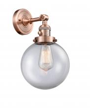 Innovations Lighting 203SW-AC-G202-8-LED - Beacon - 1 Light - 8 inch - Antique Copper - Sconce