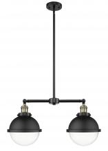 Innovations Lighting 209-BAB-HFS-82-BK - Hampden - 2 Light - 18 inch - Black Antique Brass - Stem Hung - Island Light