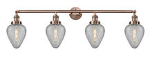 Innovations Lighting 215-AC-G165 - Geneseo - 4 Light - 43 inch - Antique Copper - Bath Vanity Light