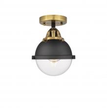 Innovations Lighting 288-1C-BAB-HFS-62-BK-LED - Hampden - 1 Light - 7 inch - Black Antique Brass - Semi-Flush Mount