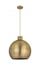 Innovations Lighting 410-1PL-BB-M410-18BB - Newton Sphere - 1 Light - 18 inch - Brushed Brass - Cord hung - Pendant