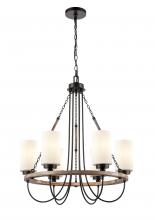 Innovations Lighting 442-6CR-BK-G4421-LED - Paladin - 6 Light - 25 inch - Matte Black - Chain Hung - Chandelier