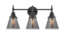 Innovations Lighting 447-3W-BK-G63 - Cone - 3 Light - 24 inch - Matte Black - Bath Vanity Light