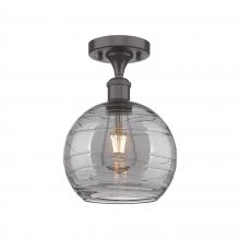 Innovations Lighting 516-1C-OB-G1213-8SM - Athens Deco Swirl - 1 Light - 8 inch - Oil Rubbed Bronze - Semi-Flush Mount