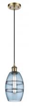 Innovations Lighting 516-1P-AB-G557-6BL - Vaz - 1 Light - 6 inch - Antique Brass - Cord hung - Mini Pendant